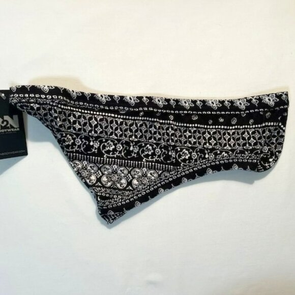 N2N Bodywear Size L Provence Micro Boxer Briefs/Trunks - Black/White - Batik - Picture 10 of 14